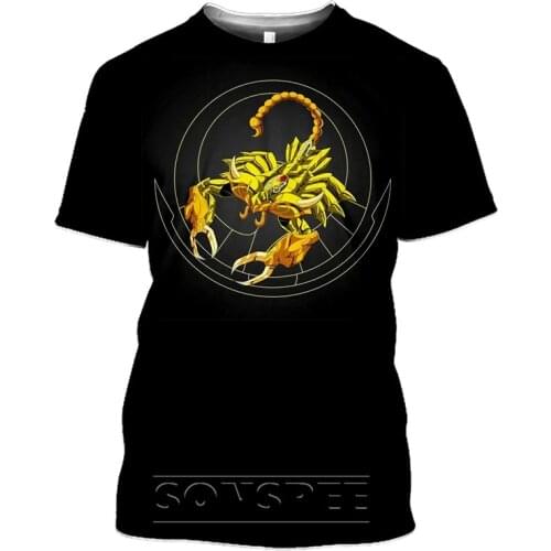 Saint Seiya Anime Clothes T Shirt Camisetas Manga For Men Tops Ropa Hombre Streetwear Camisa Masculina Verano Koszulki Chemise