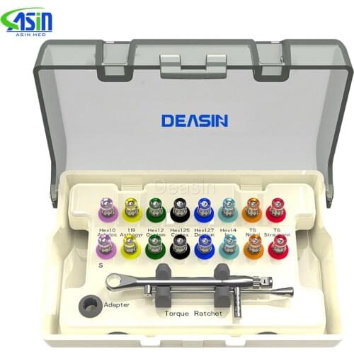 Dental Implant Torque Wrench Ratchet 10-70NCM with Screwdriver Repair Tools Drivers & Wrench Kit