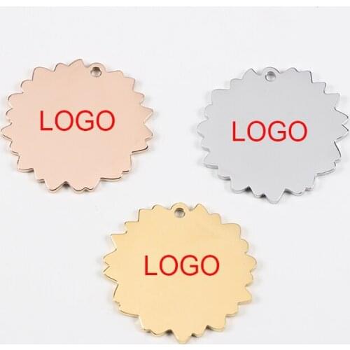 Lace Wave 24.5*25.5mm Necklace Charms Stainless Steel Mirror Polished Pendent Charms For Bracelet Making 20pcs/lot