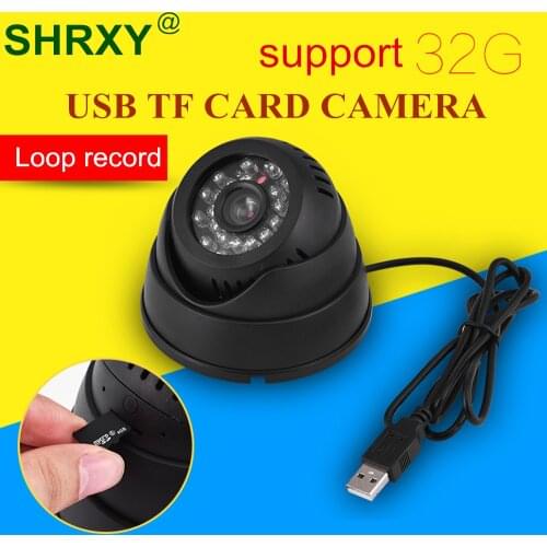 Security Dome Camcorder IR USB MINI CCTV Camera Video TF Memory Card Storage Night Vision Auto Car Driving Record Recorder DVR