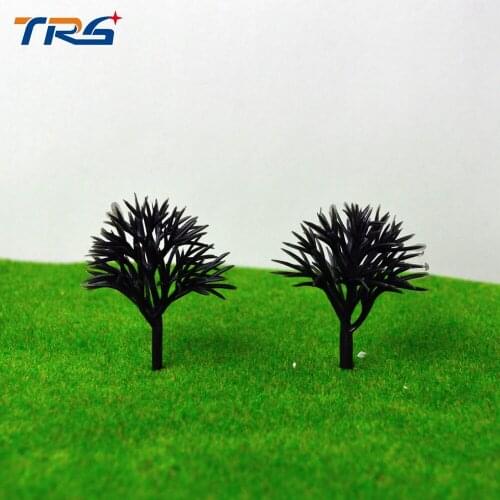 6cm High 1:250 Scale Model Plastic Tree Arm for Train Set Scenery Landscape Diorama Ball tree simulation FInished tree