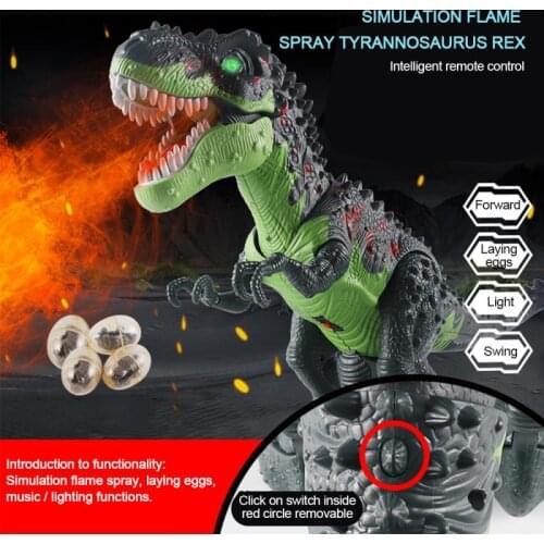 Simulation Dinosaur Can Lay Eggs Scream Walk Shine Remote Control Dragon Model RC Toy Best Birthday Gift For Children Boys