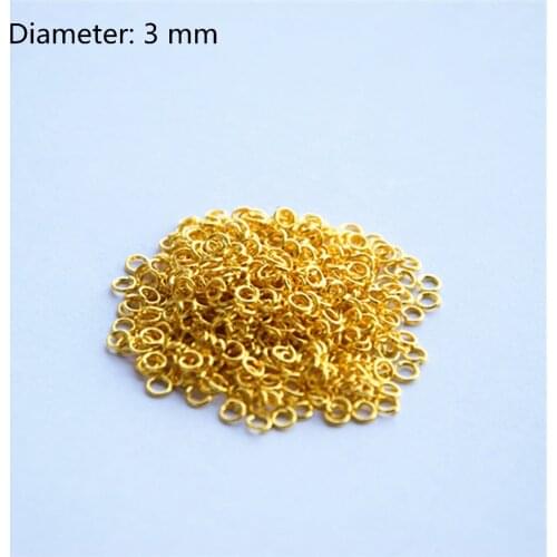 3MM 500PCS Opening Jump Rings Beading Handemade Jewelry Making 18KG Yellow Gold Filled Components Gold Jump Rings