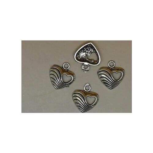 Zinc alloy pendant jewelry accessories diy handmade material charms Peach heart lock