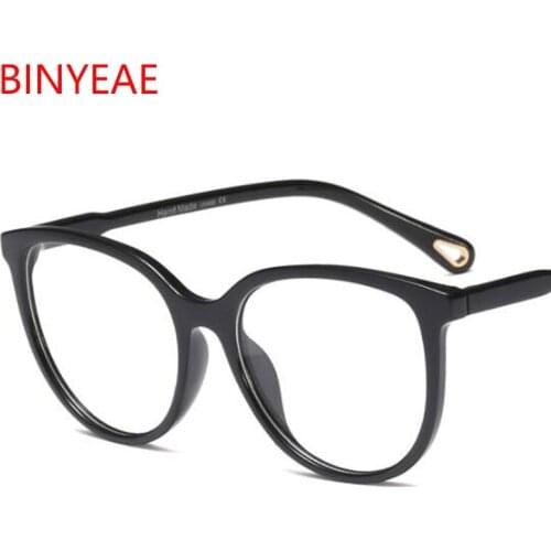 Transparent Round Glasses High Quality Spectacle Frame Clear Lens Glasses Without Diopter Fashion Black Red decorative glasses