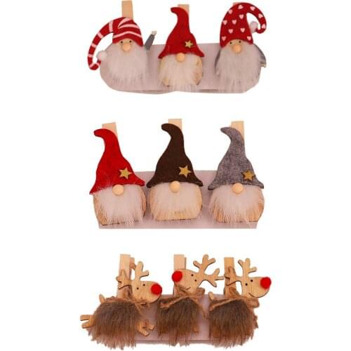 Adornos Navidad 2021 Natal Christmas Tree Decoration Wooden Clip Christmas Drop Qrnament