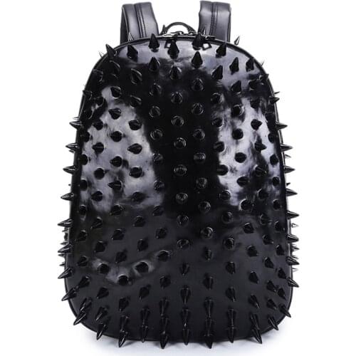 Personality Men and Women PU Backpack Large Capacity Backpack Student Computer Bag Shoulder Cross Body 3d Hedgehog Bag