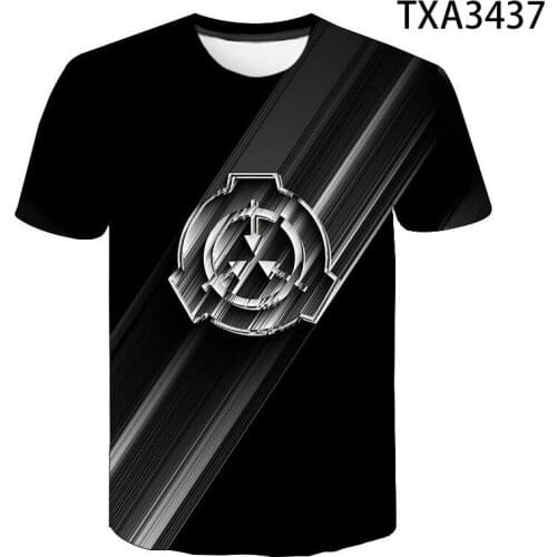 SCP Foundation Secure Contain Protect Fan SCP Wiki Logo Inspired T-Shirt Men Women Children 3D Print T-shirts Cool Tops Tees