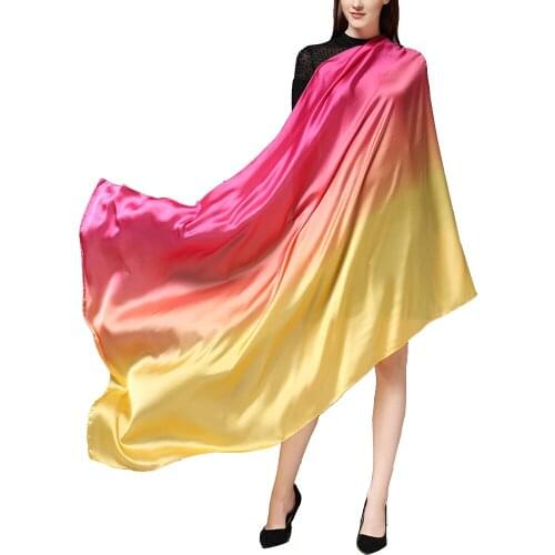 110x190cm Womens Fashion Mulberry Silk Scarf Lightweight Long Sunscreen Head Shawl Gift for Lady