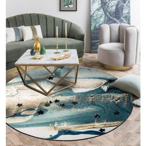 Living Room Chair Round Carpet and Rug Abstract Art Heavy Metal Pattern Bedroom Kids Play Tent Non-Slip Floor Mat Kitchen Tapete