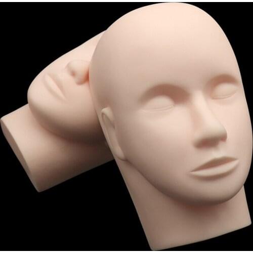 DIBOS Training Mannequin Flat Head Practice Make Up Eyelashes Eyelash Extensions