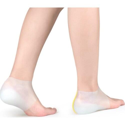 Internal Silicone Height Increase Insole Invisible Heel Lift Pads Semi-padded silicone socks anti-skid Heightening artifact