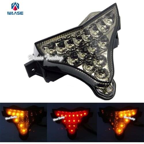 Waase Chrome Led Tail Brake Turn Signals Integrated Light Smoke For 2009 2010 2011 2012 2013 2014 YAMAHA YZF R1 RN22
