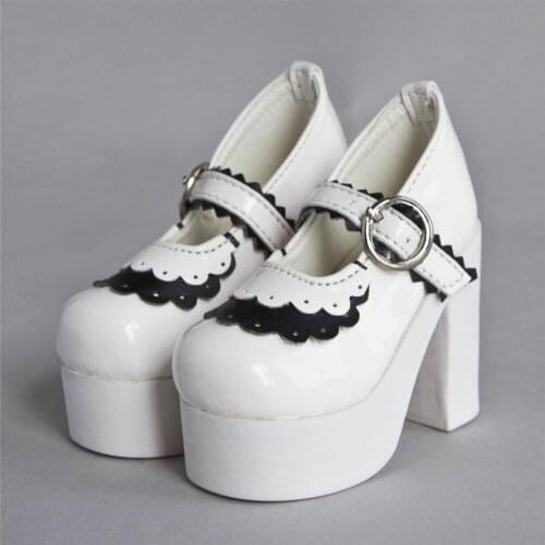 [wamami] 55# White 1/3 SD DOD BJD Dollfie High-Heels Synthenic Leather Shoes