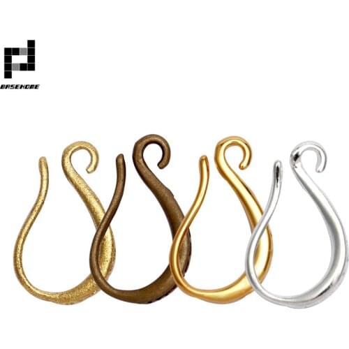 20pcs 10x15mm Ear Hook Clasps Brass French Earring Hooks Wire Settings Base Settings for DIY Earrings Ear Jewelry Findings