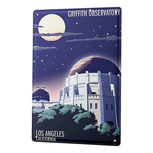 Tin Sign Decor Plaques Retro Art Metropole Los Angeles