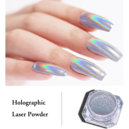 0.5g 1g Laser Powder Rainbow Nail Art Chameleon Glitter Chrome Powder Pigment Nail Gel Polish Glitter Dust
