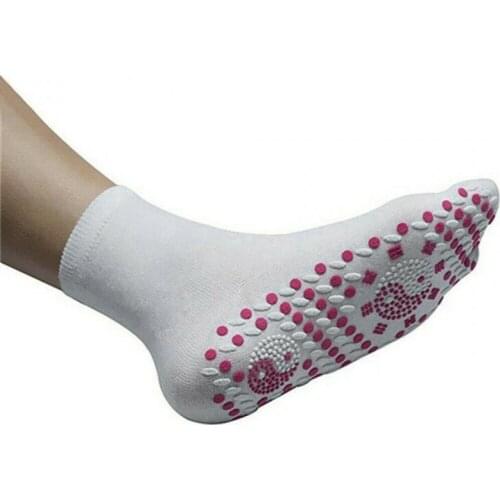 1PAIR Self-Heating Magnetic Foot Socks Massage Therapy Foot Care Comfortable Breathable Warm Relax Pain Relief Dropship