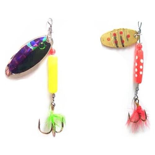 1pcs Spinner Bait Wobble Hook Fishing Lures 5.2g 6.8g Isca Artificial Metal Hard lure Swimbait Fishing Tackles Accessories Pesca