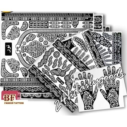 1 piece bih Temporary Tattoo Stencil Henna tatoo paste 24models Template professional 2018 new Painting Kit supplies sexy paint