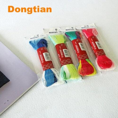 100% Cotton 6 Strands Daruma Gradient Color Sashiko Thread Pink Green Blue Gradient Series Made In Japan