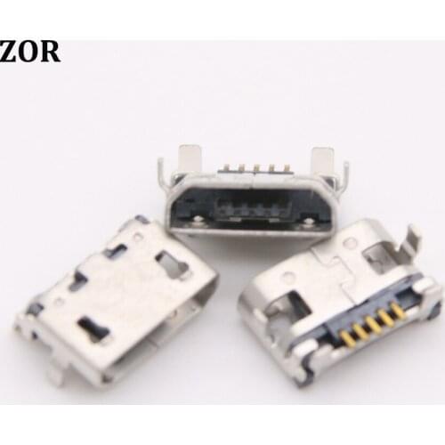 100pcs/lot Micro USB Charging connector for Lenovo A7600 A7600H A788T S930 A656 A370 S390 A388T A3000-H