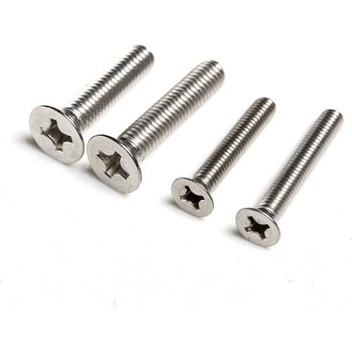 200pcs Stainless steel sink cross flat head machine screw M2.5*/4/5/6-16 mm