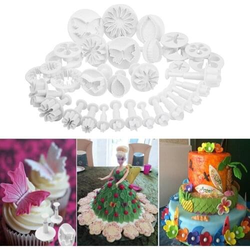 33 Pcs/ Set Fondant Cake Cutters Sugarcraft Homemade Cake Decorating Mould Tools Kit FBE3