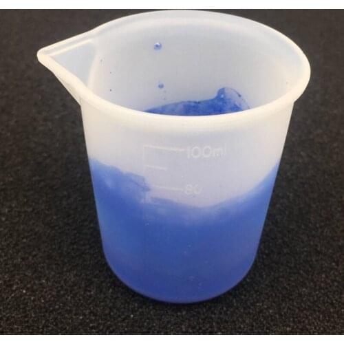 4PCS Silicone Measuring Cups 100ml Epoxy Resin Cup Crystal Scale DIY Handmade Water Flourish White Measuring Cup Kitchen Tool