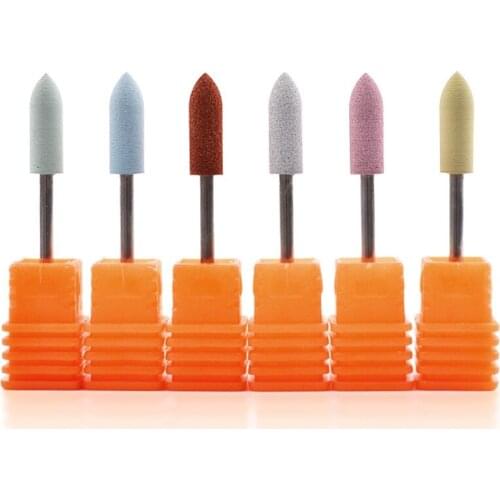 6 Types Ceramic Nail Drill Bits Electric Manicure Head Replacement Device For Manicure Pedicure Polishing Mill Cutter Nail Files