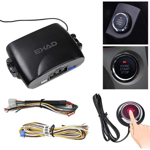 PKE Start Stop Car Engine Push Start Button Engine Lock Lgnition RFID Keyless Entry Go Push Button Starline Car Alarm System