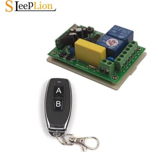 Sleeplion AC 220V 2 Channel Wireless Remote Control Switch 1 Receiver + 1 Transmitter 220V 2CH Wireless Light Switch 315/433MHz