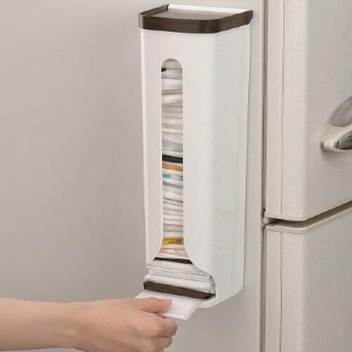 Kitchen Organizer Portable Home Storage Racks Plastic Storage Box Wall Hanging Bathroom Garbage Bags Holders Racks