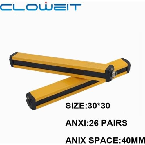 Cloweit APS-2640 Safety Light Curtain Sensor 26 Beams 1000mm Hand Protect Grating Security Device DC24V NPN PNP