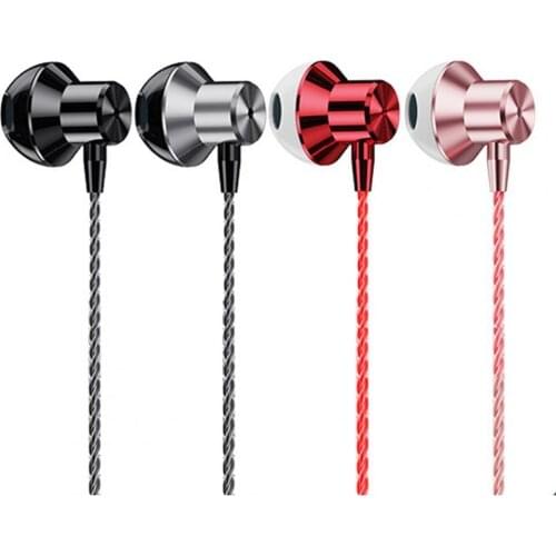 In-ear Solid 360 Degree Surround Wired Control Stereo Type-C Earphone Earbuds Sport Headset with Mic for Mobile Phone