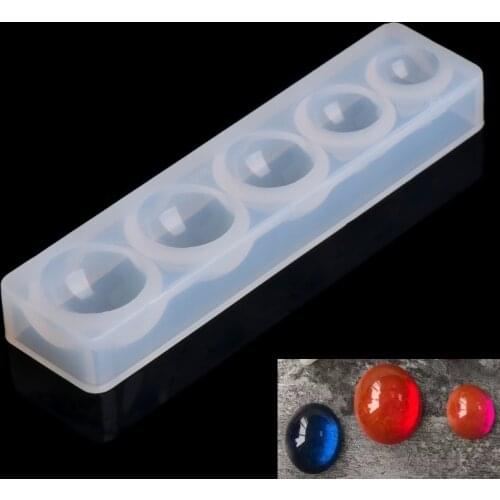 New Round Cabochon Silicon Mold Resin Jewelry DIY Craft Necklace Pendant Mould Tools