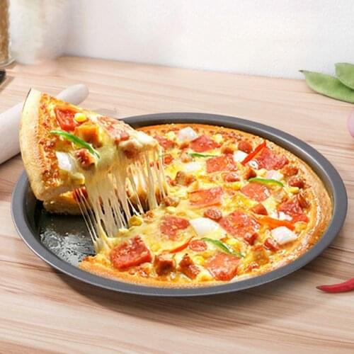 Pizza Pan Baking Tray Healthy Portable Safe Round Carbon Steel Baking Dish Baking Molds Kitchen Accesories