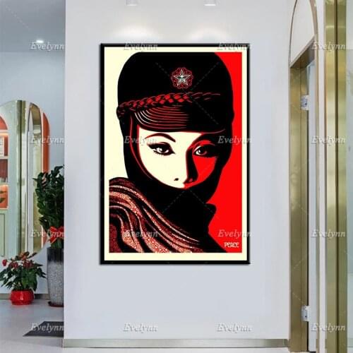 Pop Art,'Green-Power-and-Mujer',Nordic Retro Posters Minimalism Canvas Painting Wall Art Prints Home Decor Canvas Unique Gift