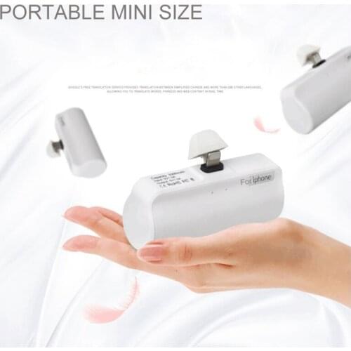 3300mAh Portable Power Bank Built-in Micro USB Type C Port Powerbank For Xiaomi Huawei Samsung VIVO Smart Phone