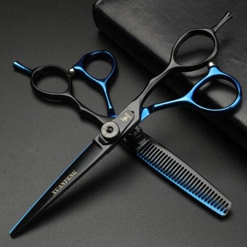 Professional 6 inch Barber Scissors Japanese Steel Hairdressing Scissors Hair Cutting Thinning Shear Set for Hairdresser