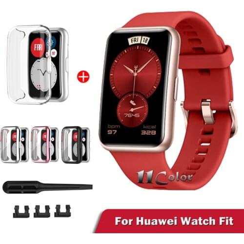 Watch Strap For Huawei Watch Fit Band Soft Silicone Replacement Strap For Huawei Watch Fit Correa Bracelet Accessories Strap