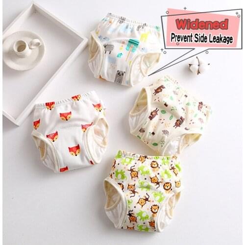 Widened Baby Diaper Cotton Training Pants Panties Reusable Underwear Infant Cloth Diaper Children Nappy Diapers for Boys Girls