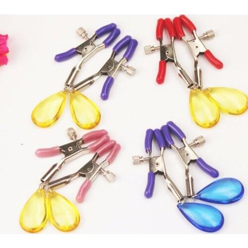 BREAST STIMULATOR amber nipple clamps Alternative sex toys Lover Game shaking milk overcast clip massage EROTIC LACTATION