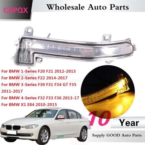 CAPQX Side Rearview Mirror Turn Signal light 63137280772 For F20 F21 F22 F30 F31 F32 F33 F34 GT F35 F36 1 2 3 4 Series X1 E84