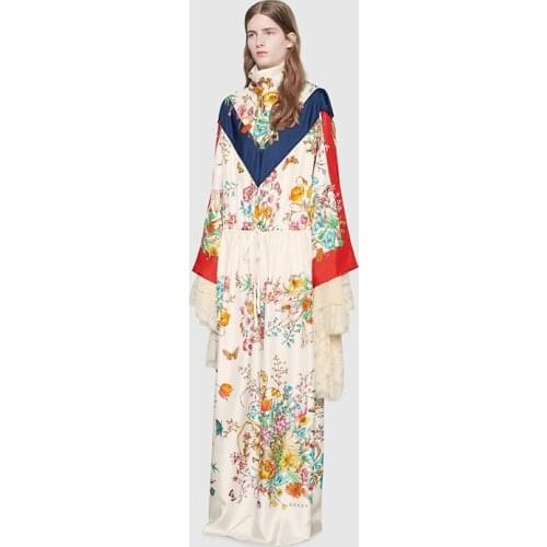 New presal white flower bouquet digital printing manual DIY custom fabric high fashion clothing polyester fabric wholesale