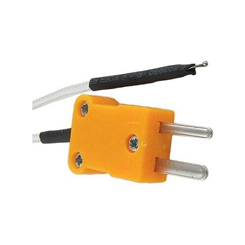 TP01 2 Flat Pin Surface K Type Temperature Thermocouple Probe 1M