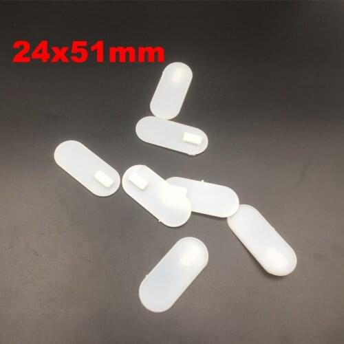 100pcs/Lot 24x51mm 24*51 White Nylon Hard Round Oval 1 hole Printer Blank Label Brand Identified Mark Cable Tag