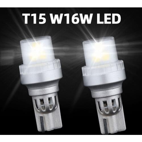 2PCS T15 W16W Soft Light LED Reversing lights Car Backup Reverse Light Tail Lamp WY16W Super Bright 12V Led Bulb 1 Year Warranty