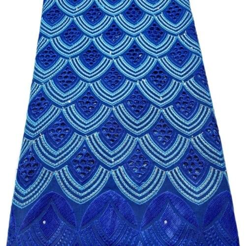 2021 Latest African Lace Fabric High Quality Cotton Lace Fabric For Dress 5 Yards Swiss Voile Lace In Switzerland