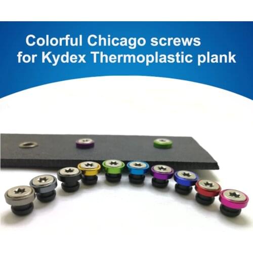 3.7mm colorful Chicago stainless steel screws kydex screws for 2.0mm(0.08") -2.3mm Kydex plank of knife scabbard Holster